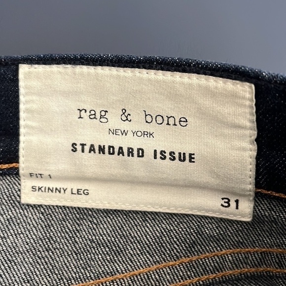 Rag & Bone Standard Issue Skinny Jean Fit 1 Men's 31 Rinse Selvedge Inseam 30.5" - Picture 11 of 15